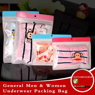 5 pcs High Quality Current Ziplock Mens Pouch Underwear Plastic PantS Bag Brief Packaging